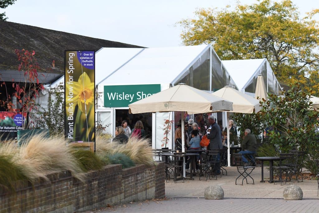 Temporary retail building at RHS Garden Wisley. Temporary buildings for retail.