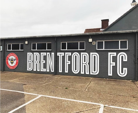 Temporary changing facility at Brentford Football Club