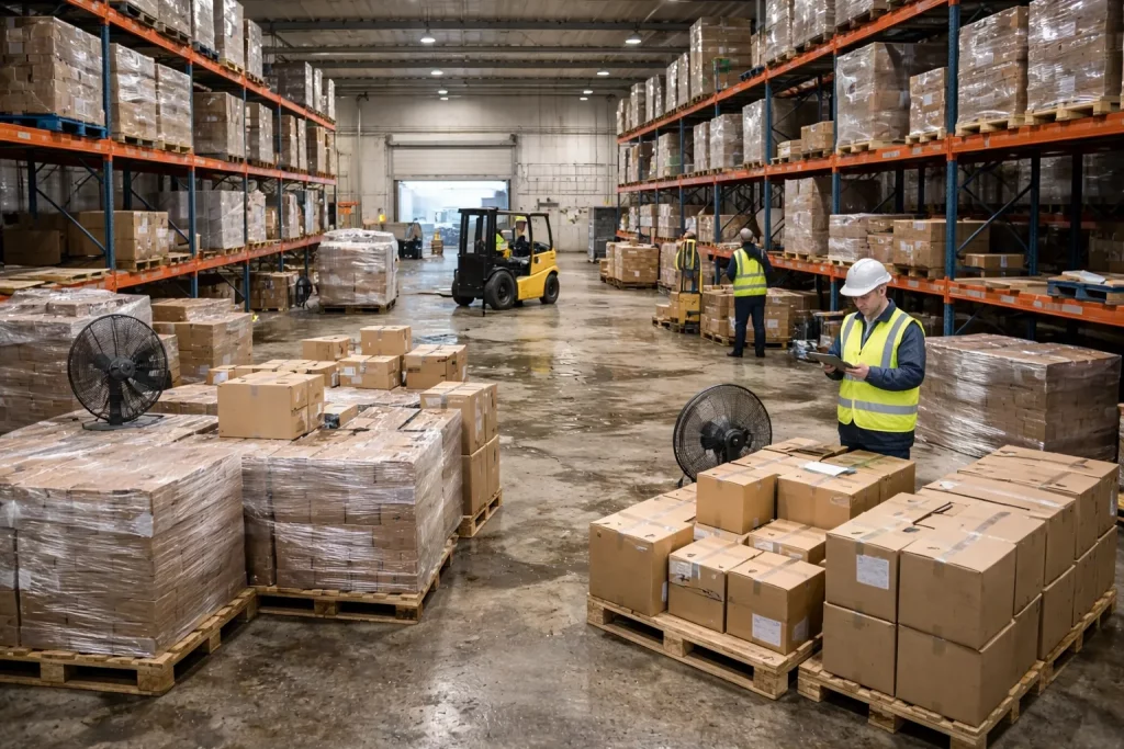 Stock checks after a warehouse flood Stocktake after a warehouse flood