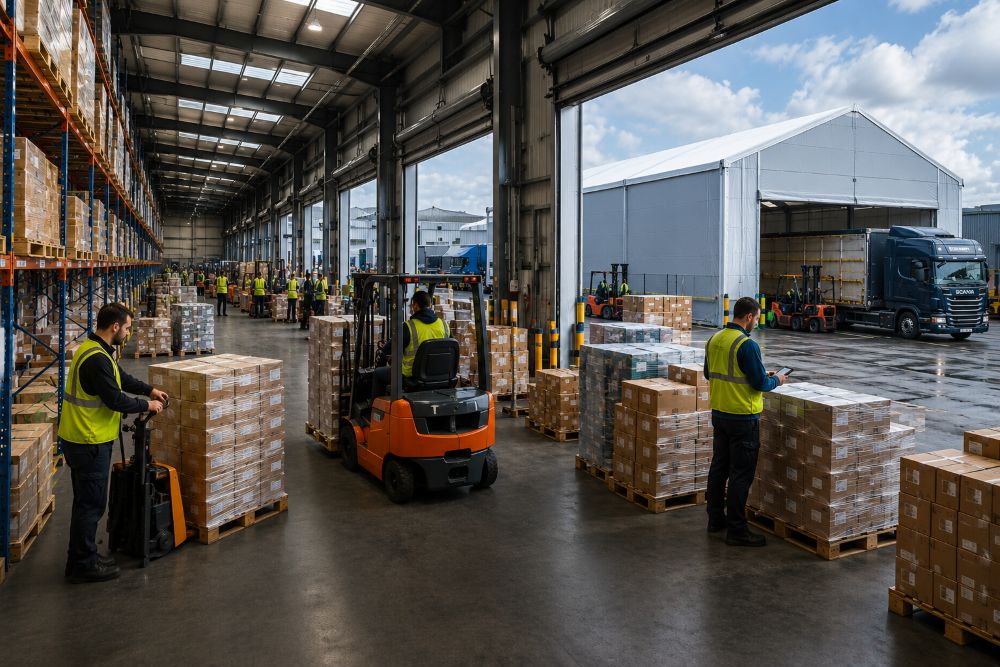 How to manage a temporary warehouse for peak demand during seasonal warehouse overflow