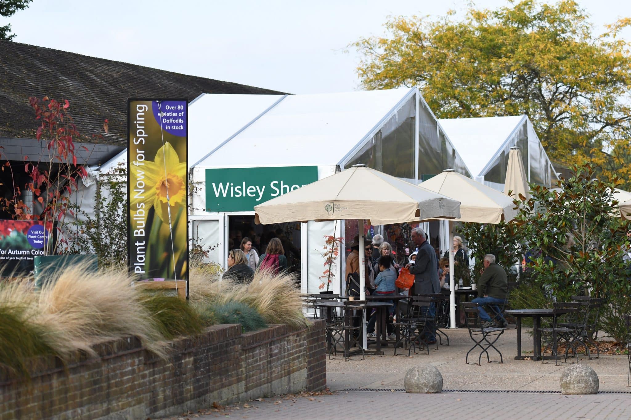 Covered garden centre retail space